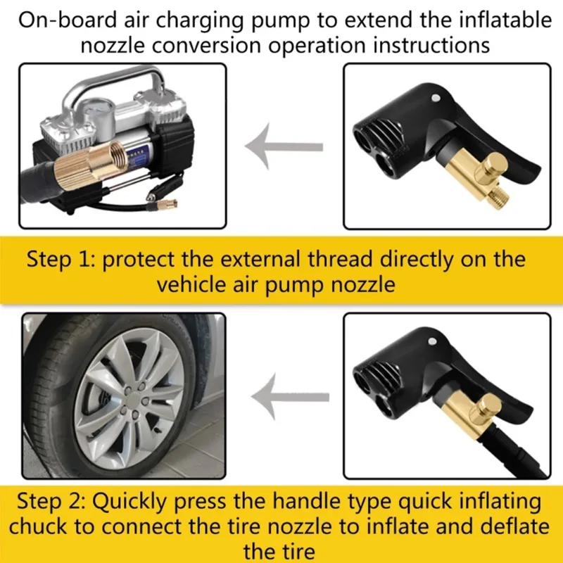 Bicycle air nozzle Brass Portable Inflatable Pump Bike Tire Air Chuck Pump Valve Connector Adapter Bicycle Tyre Wheel Valve part