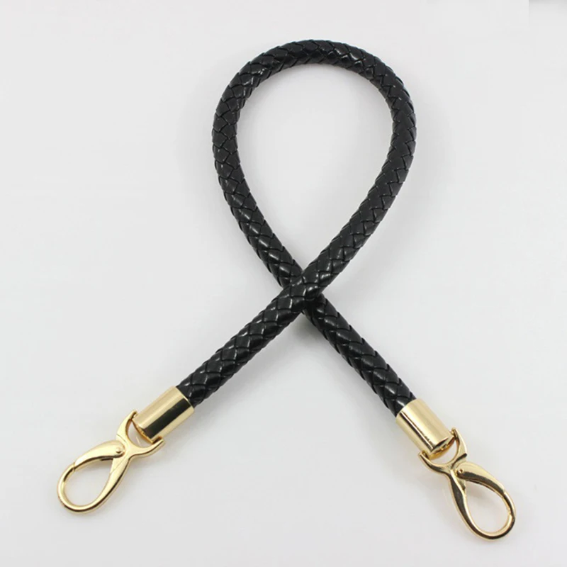 40cm Bag Strap Braided Rope Handbag Handles Belt For DIY Purse Replacement Golden Hook Buckle Shoulder Bag Strap Bag Accessories