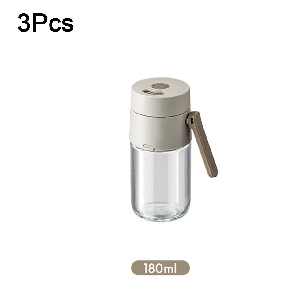 

3Pcs 180/250ml Quantitative Sprinkler Push Type Dual-Purpose Function Salt Dispenser 0.5 Grams Moisture-proof Spice Bottle