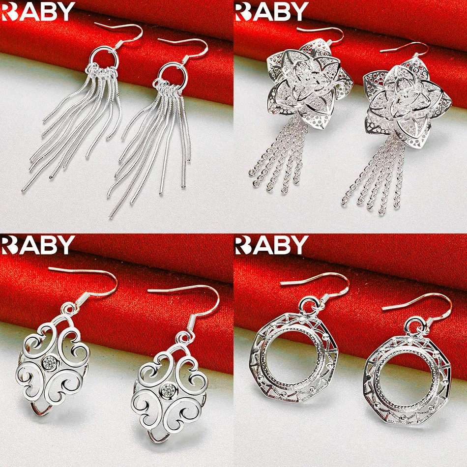 

URBABY 925 Sterling Silver Geometric Drop Earrings For Women Creativity Gifts Street All-match Party And Daily Wear