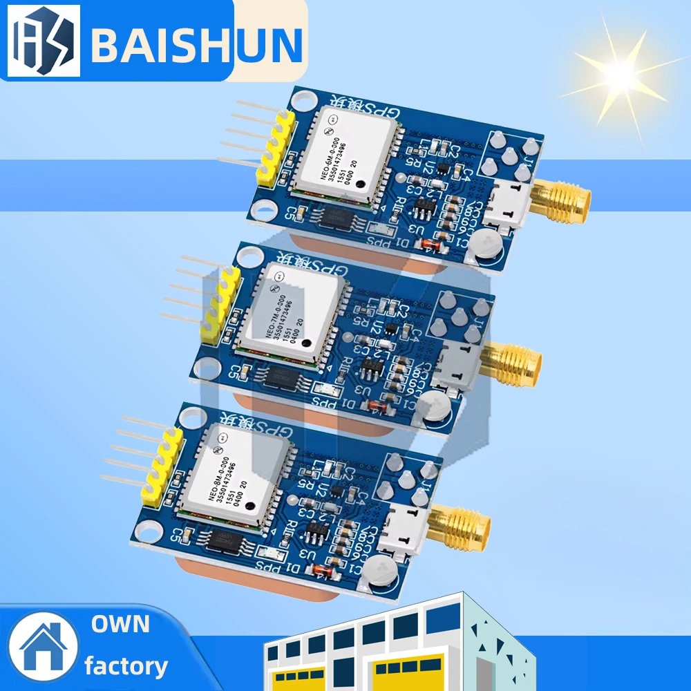 Módulo GPS NEO-6M/7M/8M: Placa de Desenvolvimento de Posicionamento por Satélite – Compatível com Microcontroladores Arduino, STM32, C51