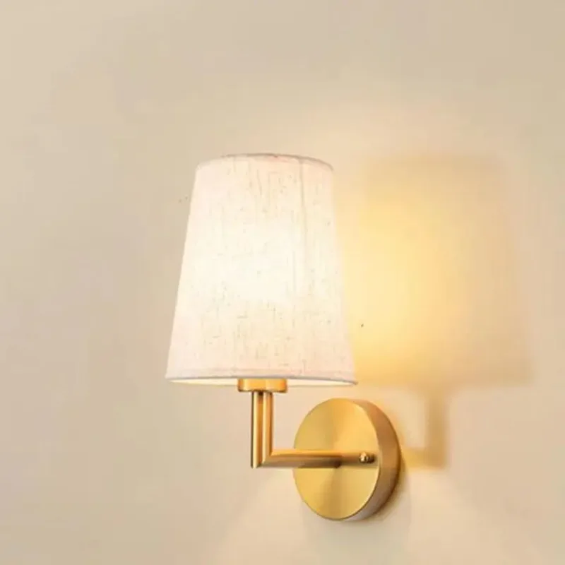 

Cordless Wall Sconces Retro Industrial Battery Operated Fabric Wall Lamps for Bedroom Living Room Corridor Bar Lighting