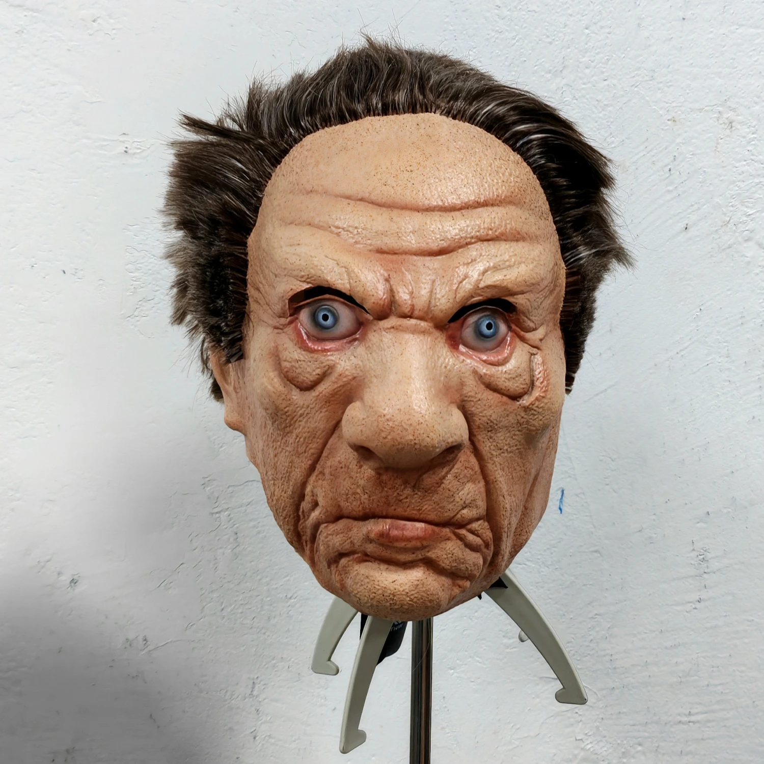 

Латексная маска Angry Old Man для взрослых с париком, прочная резиновая маска папы для сценических выступлений и вечеринок