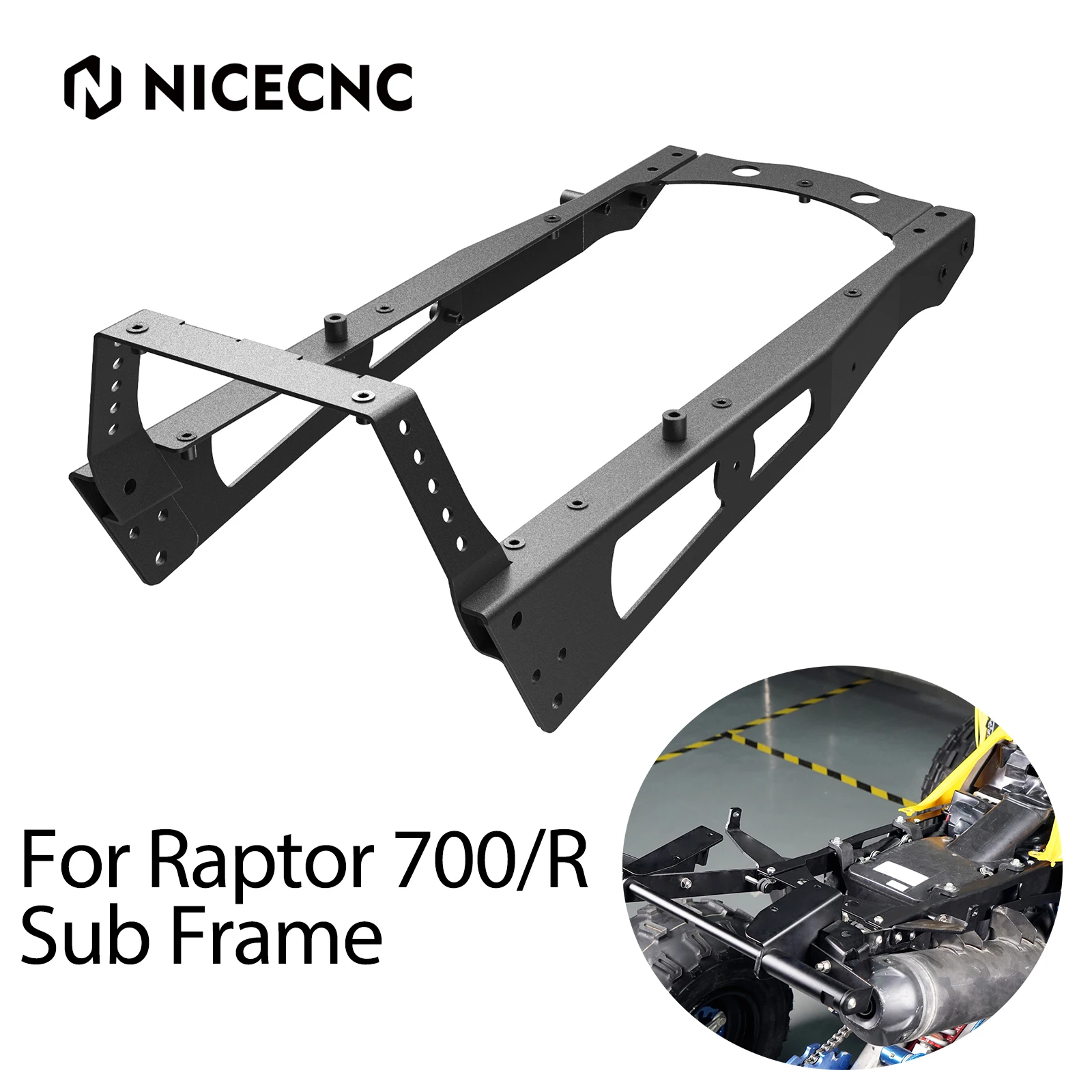 

ATV Rear Subframe Sub Frame For Yamaha Raptor 700 2006-2023 700R 2009-2023 Carbon Steel Good Quad Accessories Matte Dusting