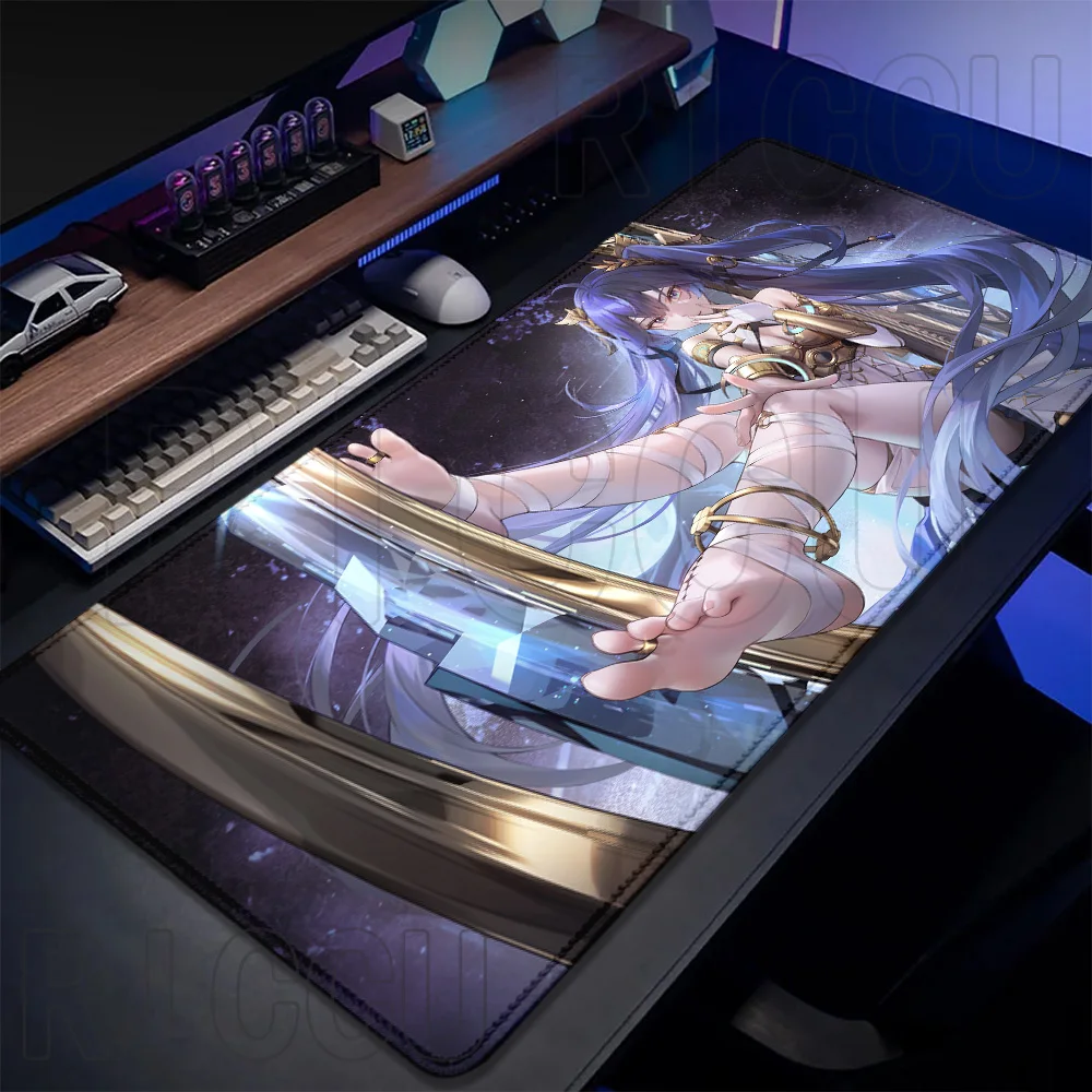 HD Hentai Kawaii Luno Wuthering Waves 400x900mm Mouse Pad Gamer PC Accessories Keyboard Gaming Mouse Pads Laptop Anime Desk Mat