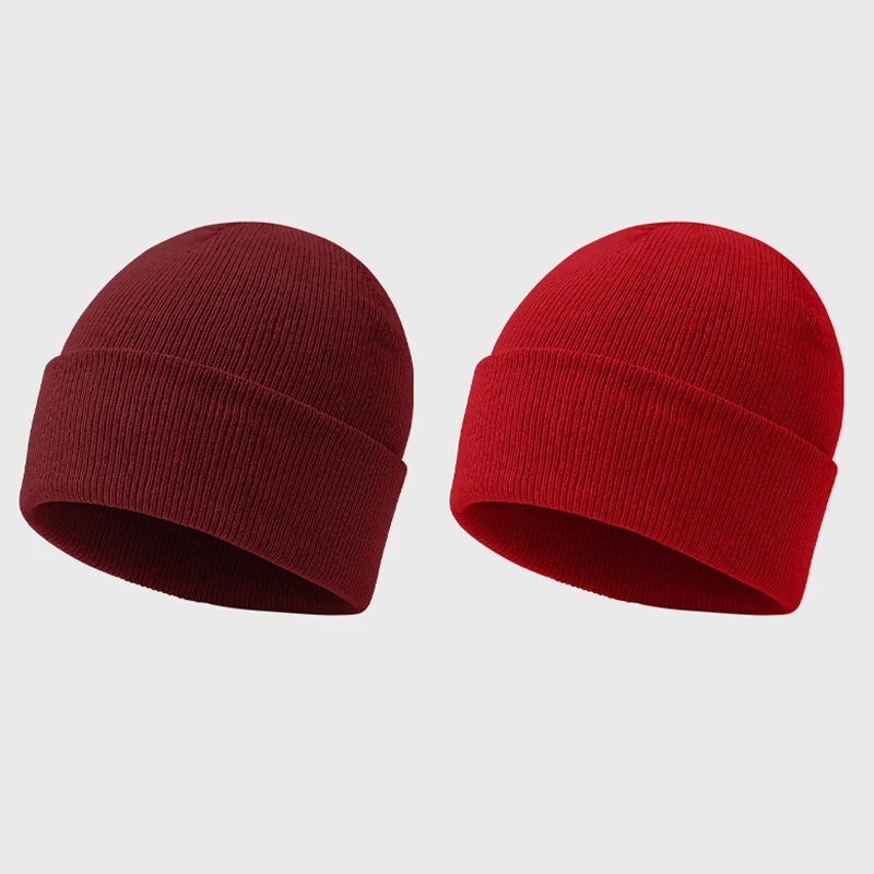 Herbst- und Winter-Wollmütze, einfarbig, kältebeständig, gestrickt, verdickt, mit Ohrenschutz, winddicht, lockere Passform, für Herren. – Detail 5