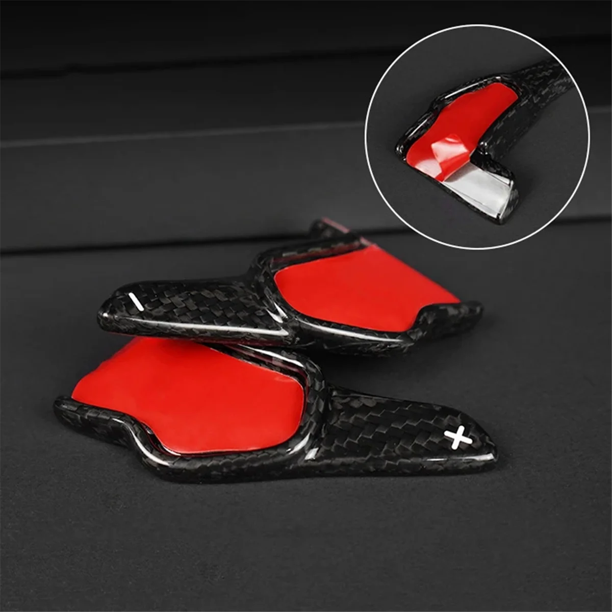 

Углеродное волокно, удлинители рулевого колеса, накладка для Dodge Challenger SRT Charger SRT Durango SRT, Black-A51K
