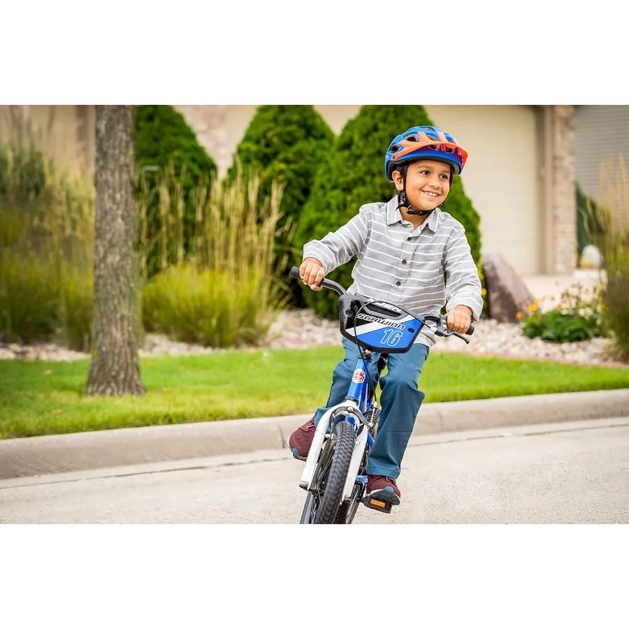 Bicicleta de 16 pulgadas para niños de 8 a 13 años, negra, azul, roja, verde azulado, rosa o morado, diseño ergonómico SmartStart, asiento ajustable crecen con