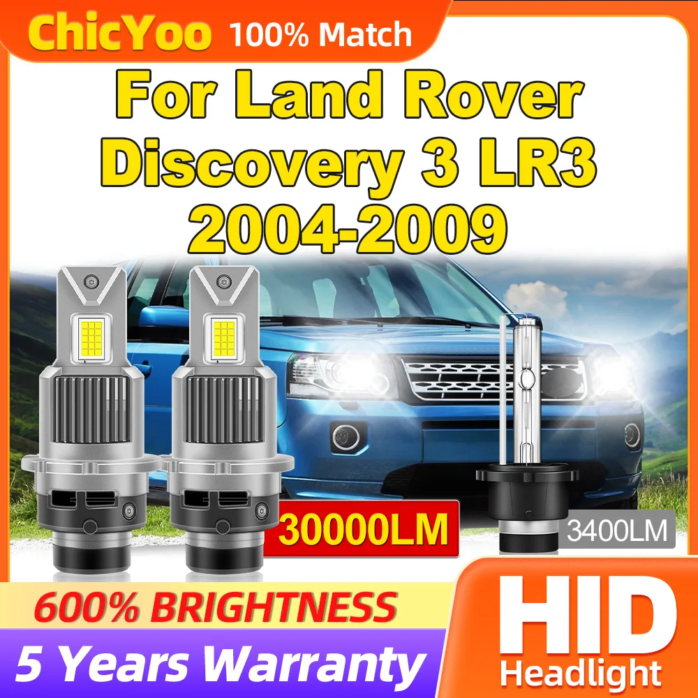 

30000LM HID Xenon Headlight Bulbs 300W Auto Headlamps 12V Xenon Lights For Land Rover Discovery 3 LR3 2004-2006 2007 2008 2009