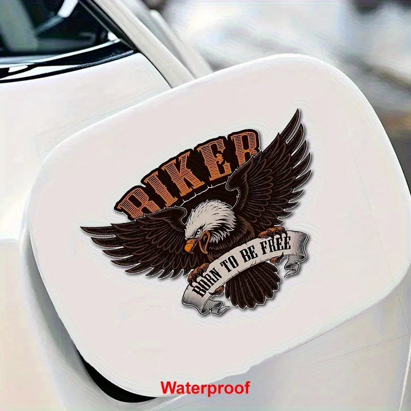 1PC Eagle „Born to Be Free“ Biker-Auto-Motorrad-Aufkleber, cooler Aufkleber zum Hinzufügen im Biker-Stil an Ihrem Auto oder Motorrad
