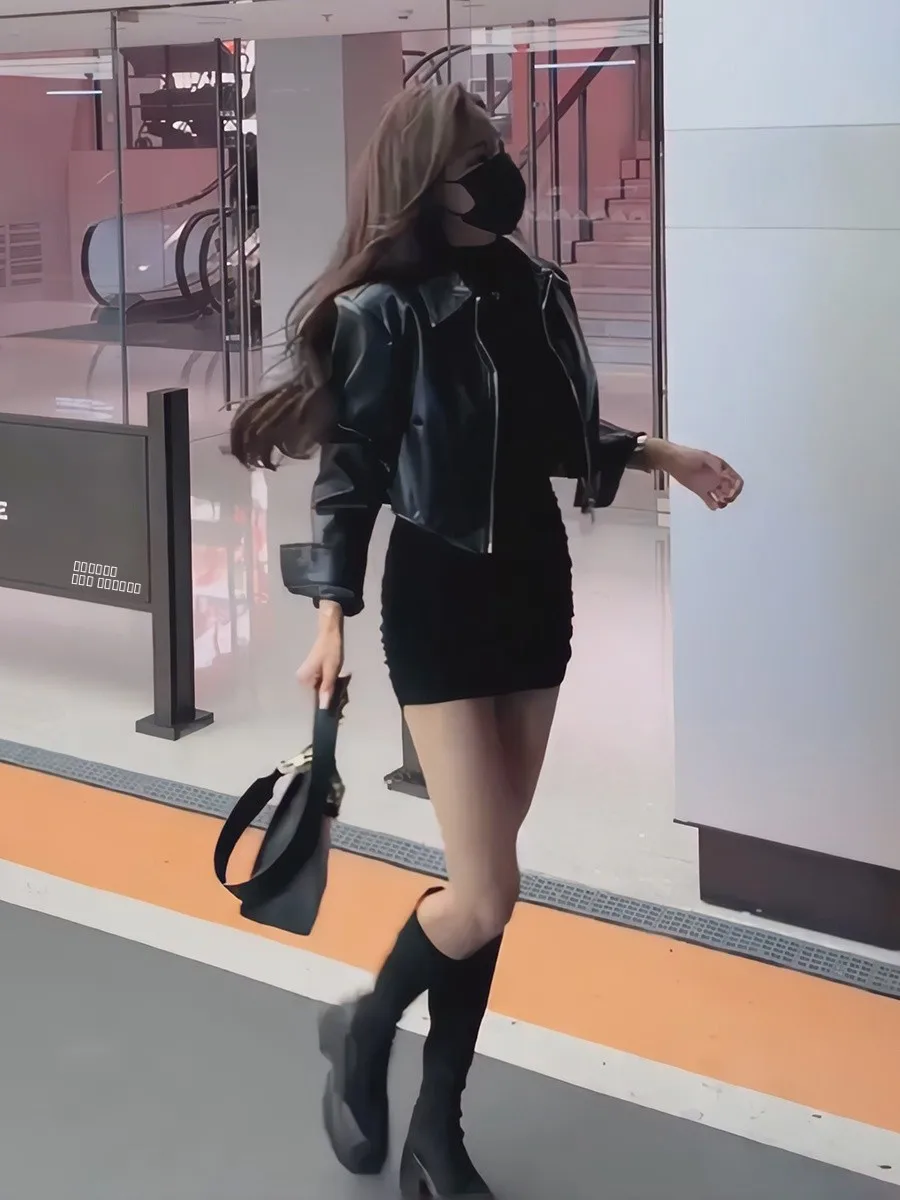 Jaet ort in pelle da donna sciolto Sle versione coreana primavera autunno nuovo arrivo cappotto da motociclista dimagrante Street Sle Faion