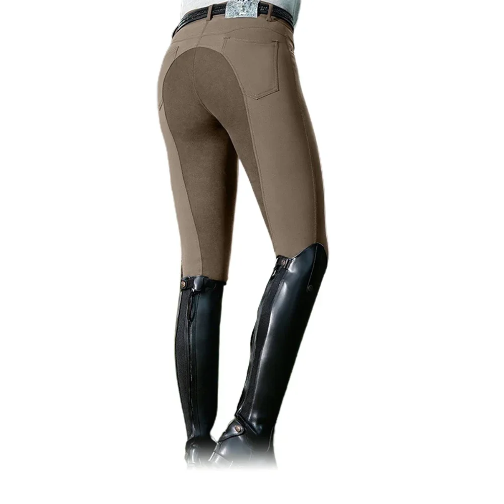 Calças de equitação moda feminina casual calças estiramento ciclismo leggings calças equestres corrida de cavalos calças magras