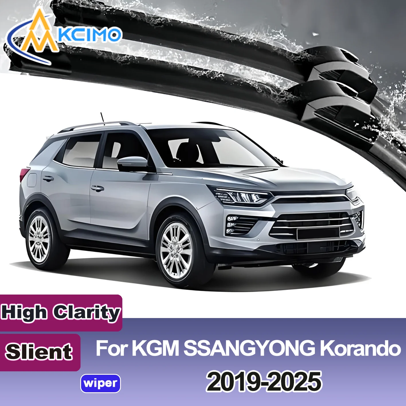 

KCIMO 2PCS New Front Windshield Wiper Blade for KGM SSANGYONG Korando 2019-2025 Front Windshield Accessories 2025 2024 2023 2022