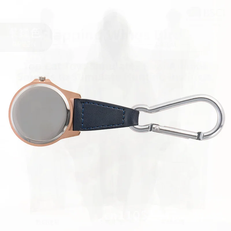 

Кожаный маленький брелок для ключей, подвесные часы для альпинизма, нагрудные часы для медсестры, студенческие уличные часы из алюминиевого сплава, водонепроницаемые, светящиеся