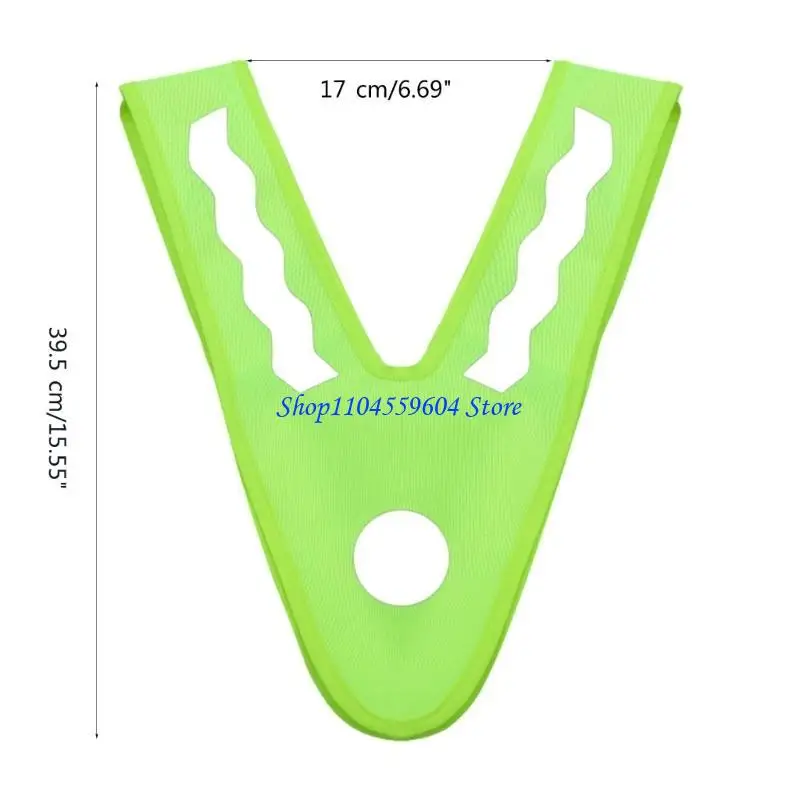 

12QM Outdoor Children Reflective Vest Students Polyester Safety Running Cycling Road V Shaped High Visibility Night Security