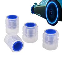 4Pcs Car Lumin-ous Tire Valve Cap Motorcycle Bike Wheel Nozzle Night Glowing Fluorescent Decor Tyre Valve Stem Lumin-ous Caps