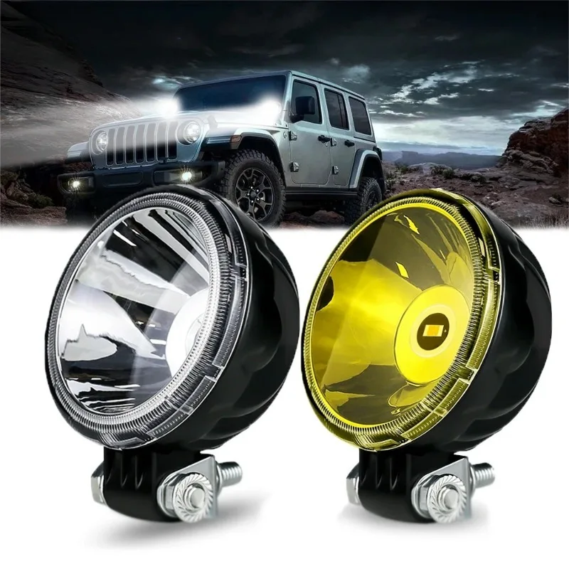 

NLpearl 2pcs 3 Inch Led Work Light Spotlight 4x4 Offroad For Motorcycle Car ATV Race Dirt Bike Pickup Truck Boat Round Fog Light