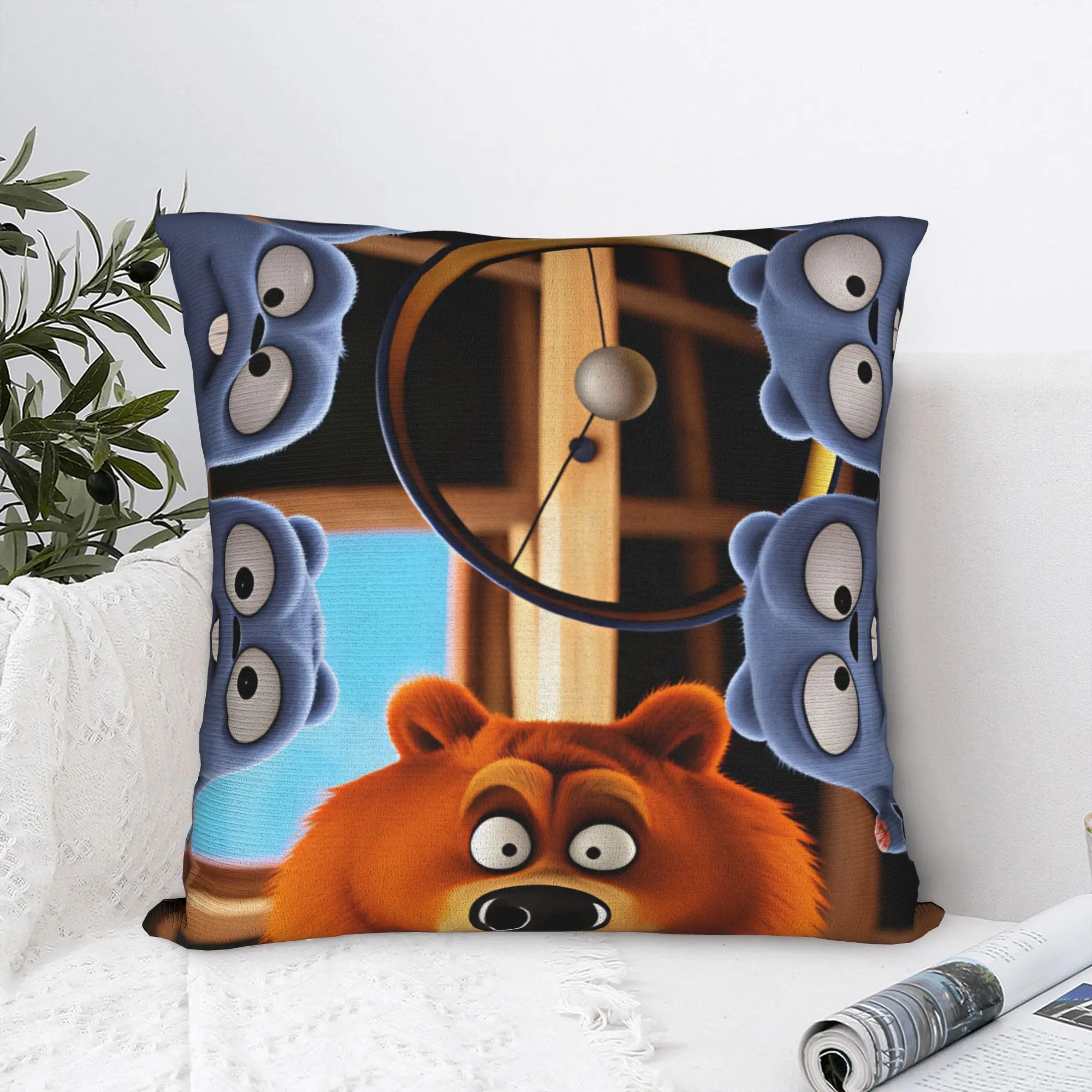Pillow Case Grizzly and Lemmings Square Pillow Cover  Fashion Cushion Cover Printed Pillowcases For Wedding Party Home Decor