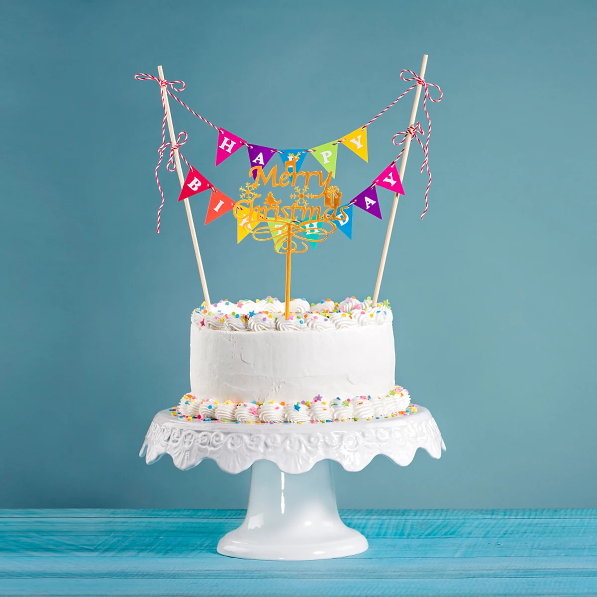 

6pcs Christmas Decoration Snowflake Picks Acrylic Food Grade Safe For Cake Cupcake Dessert Decor Party Supplies Holiday