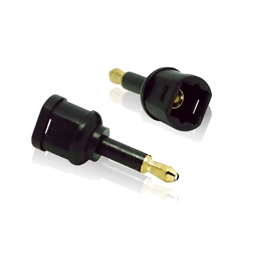 1 buah kabel Audio Serat Optik MINI TOSLINK ke TOSLINK 3.5 MM adaptor Digital colokan bulat ke persegi adaptor pria ke Wanita