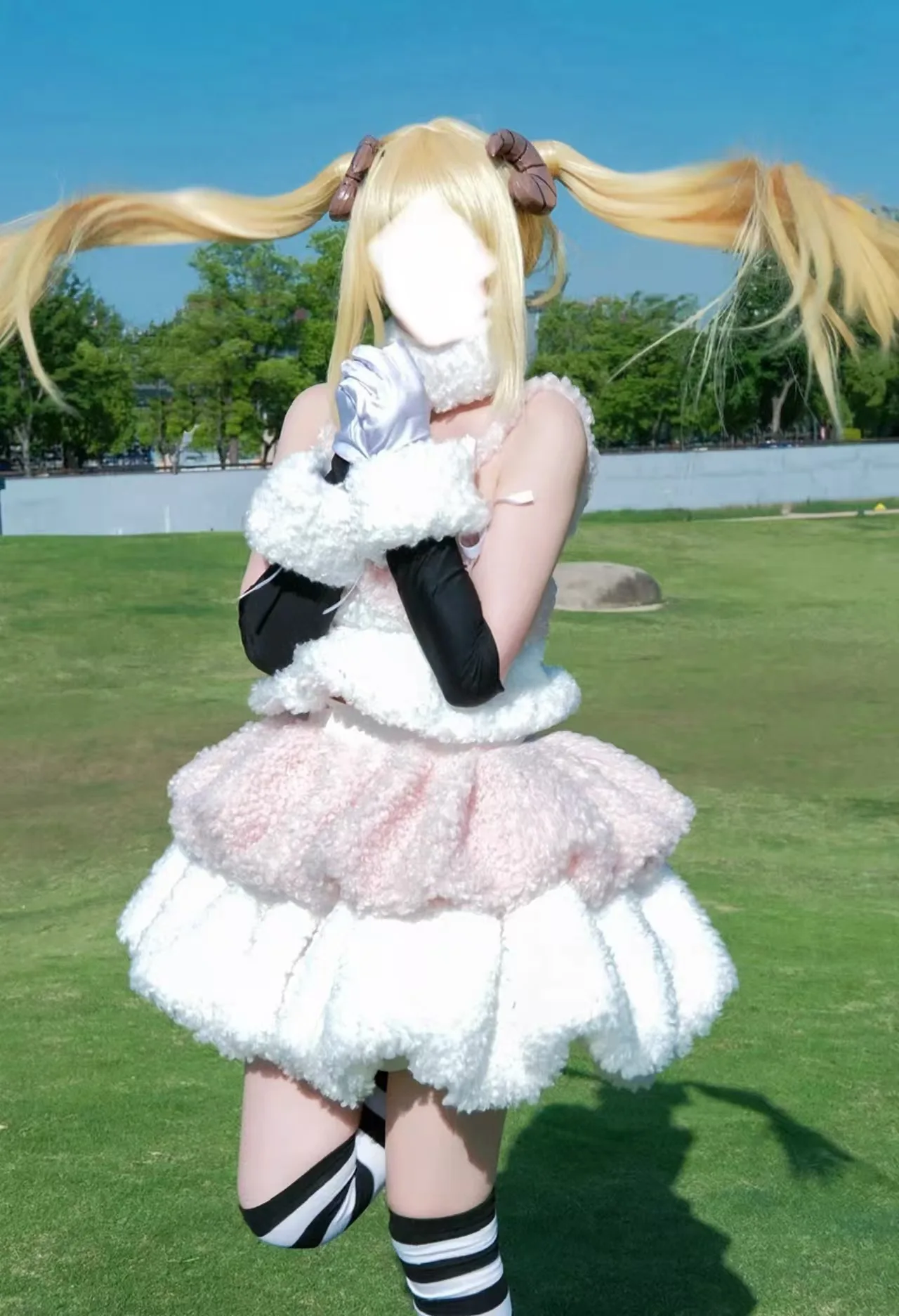 

Fairy Tail Inspired Lucy Cosplay Set Aries Celestial Spirit Outfit