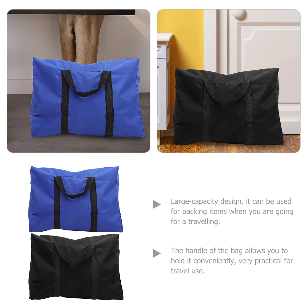 

2Pcs Storage Bag Large Capacity Travel Clothes Oxford Duvet Packing Foldable Heavy Duty Moving Portable Quilt Comforter