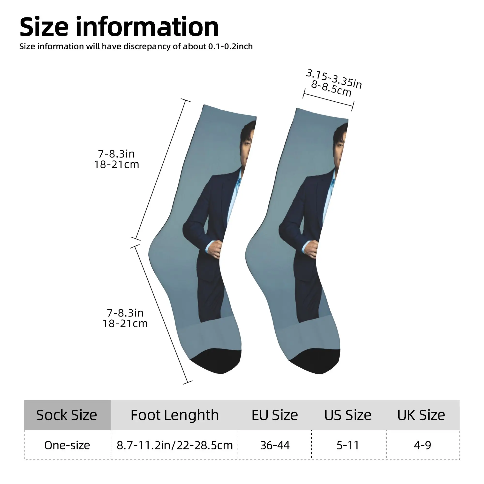 Lee Byung hun chaussettes bas graphiques chaussettes antidérapantes pour hommes de haute qualité hiver chaussettes d'extérieur drôles
