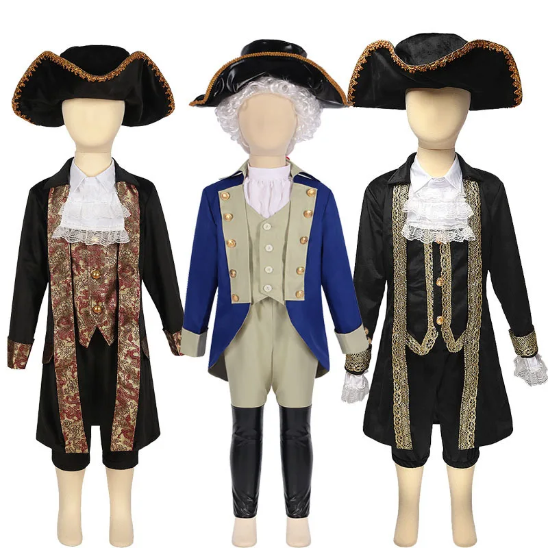 

Halloween Carnival Uniform Boys Pirates Suit Cosplay Stage Costume Pirates cosplay costume