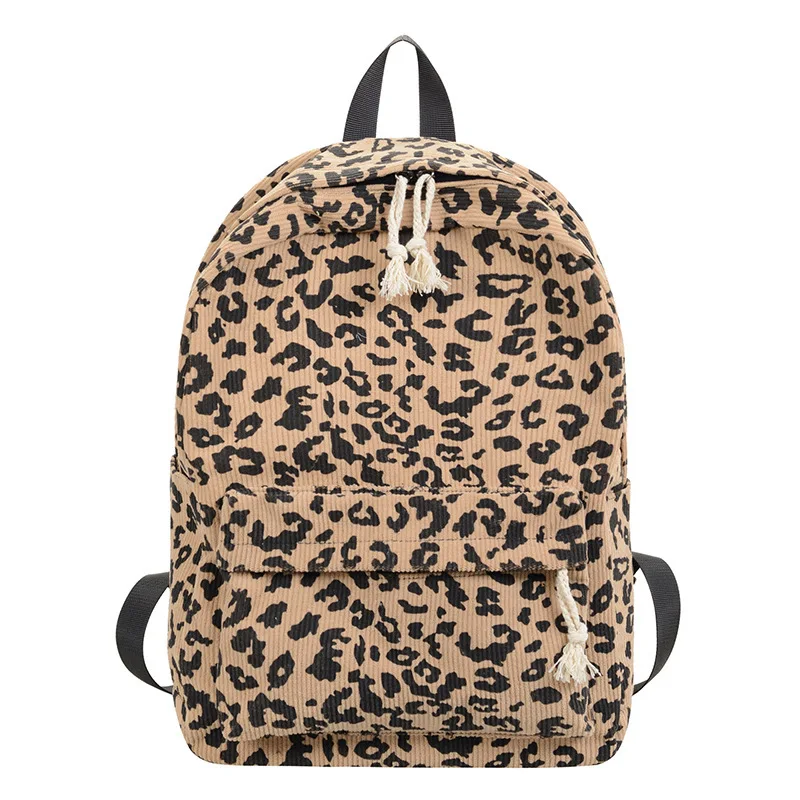 Mochila con estampado de leopardo para mujer, mochila escolar a la moda para estudiante, mochila de gran capacidad para chica