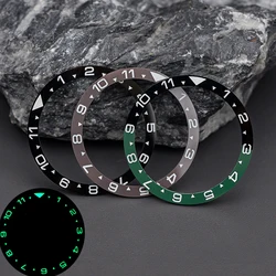 38*31.5mm 12 Hours Flat Super Luminous Ceramic Bezel Insert For NH35 NH36 Replace Divers Replacement of  Watch Accessories Parts