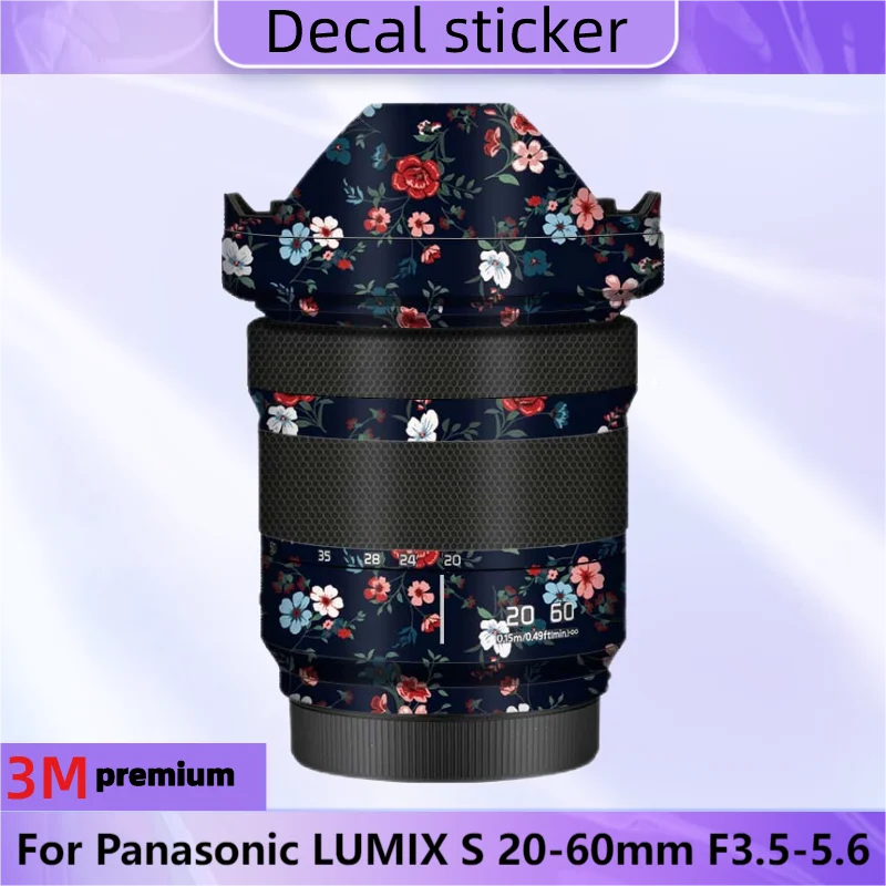 For Panasonic LUMIX S 20-60mm F3.5-5.6 Lens Sticker Protective Skin Decal Film Anti-Scratch Protector Coat S20-60 F/3.5-5.6