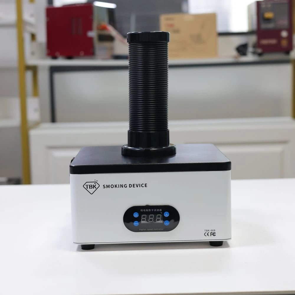 TBK-668 Purificazione efficiente Strumento per fumatori Detergente per saldatura Estrattore di fumi Filtro dell'aria con luce LED Riparazione PCB BGA