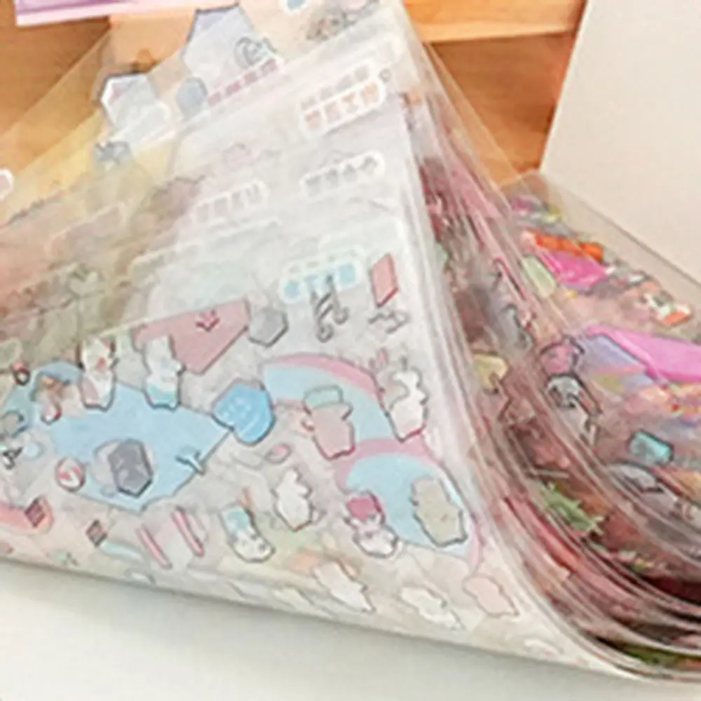 

20 в 1, миниатюрная наклейка с пейзажем, книга, мультфильм, сделай сам, коттедж, сцена, декоративные наклейки, устойчивые к разрыву, милые