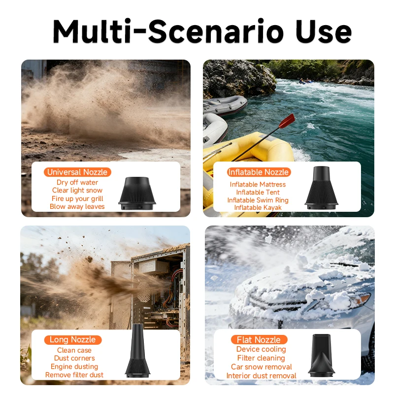 Powerful Violent Fan 110000RPM Turbo Air Blower 150G Thrust High Speed Brushless Turbo Jet Blower With 4 nozzles Car Air Duster