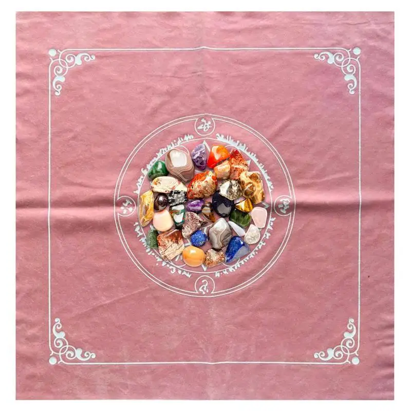 

Tarot Cloth Pink Square Tarot Cards Tablecloth Spread Cloth For Tarot Lovers Psychological Counselors And Magicians Board Game