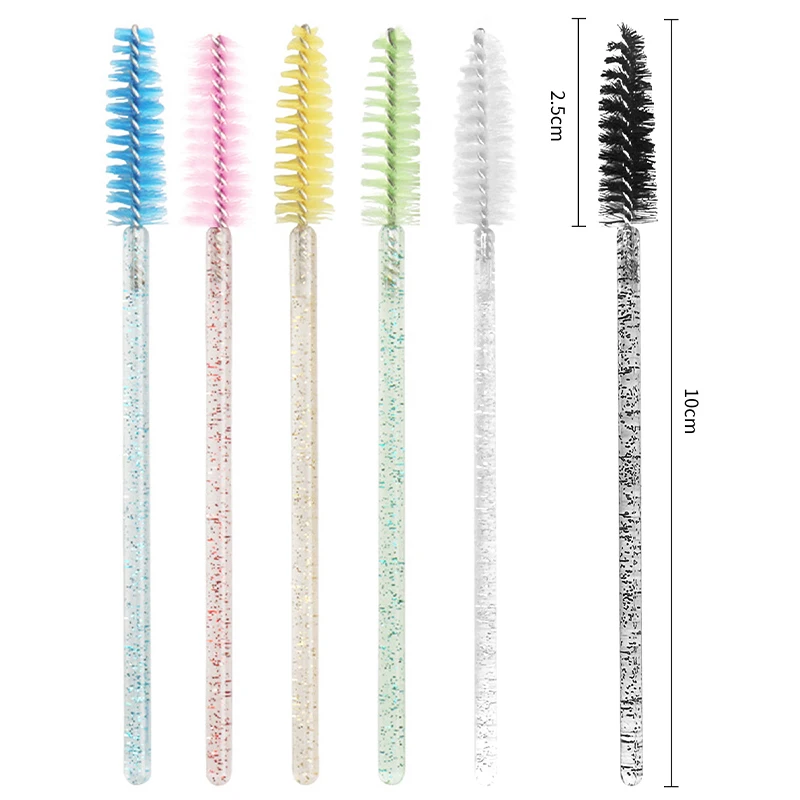 50 pz Spazzole Per Ciglia Usa E Getta Strumenti di Estensione Delle Ciglia Pennello Per Sopracciglia Mascara Bacchette Applicatore Spoolers brosse cils