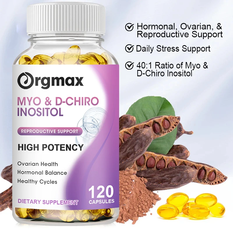 

Inositol & D-Chiro Inositol Blend |Beneficial 40:1 Ratio | Female Hormone Balance & Healthy Ovarian Support Female fertility