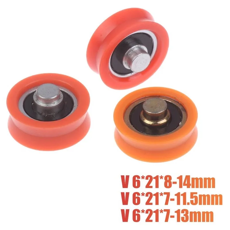 1/3Pcs V-groove Plastic Bearing With Shaft Door And Window Pulley POM Polyoxymethylene Nylon Roller Guide Wheel【Homeclub】