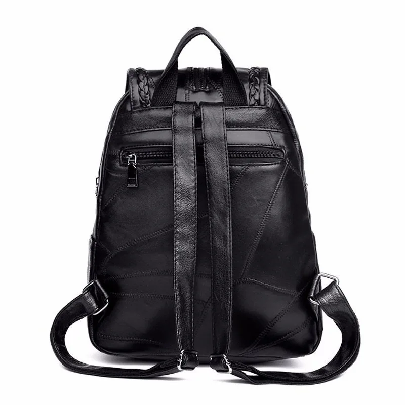 Women's Zip Backpack Travel Soft PU Leather Backpack Bag Shoulder Bag Student Bag Travel Casual Bag