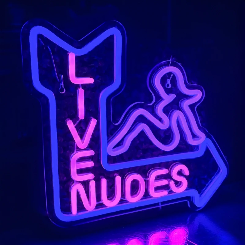 

live nudes Neon Sign Lights, LED Room signs,USB Dimmable neon for bedroom Living Room Party Game area Bar aesthetic Lady gift