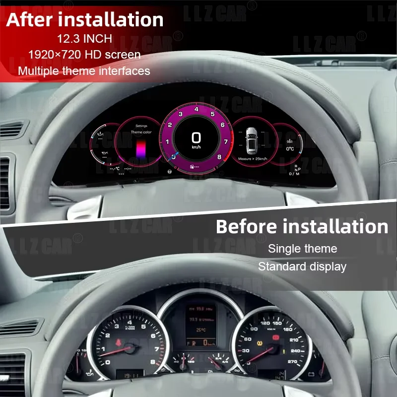 Cluster Digital Dashboard For Porsche Cayenne 2002-2009 Dashboard Virtual Cockpit LCD Dashboard Speedometer
