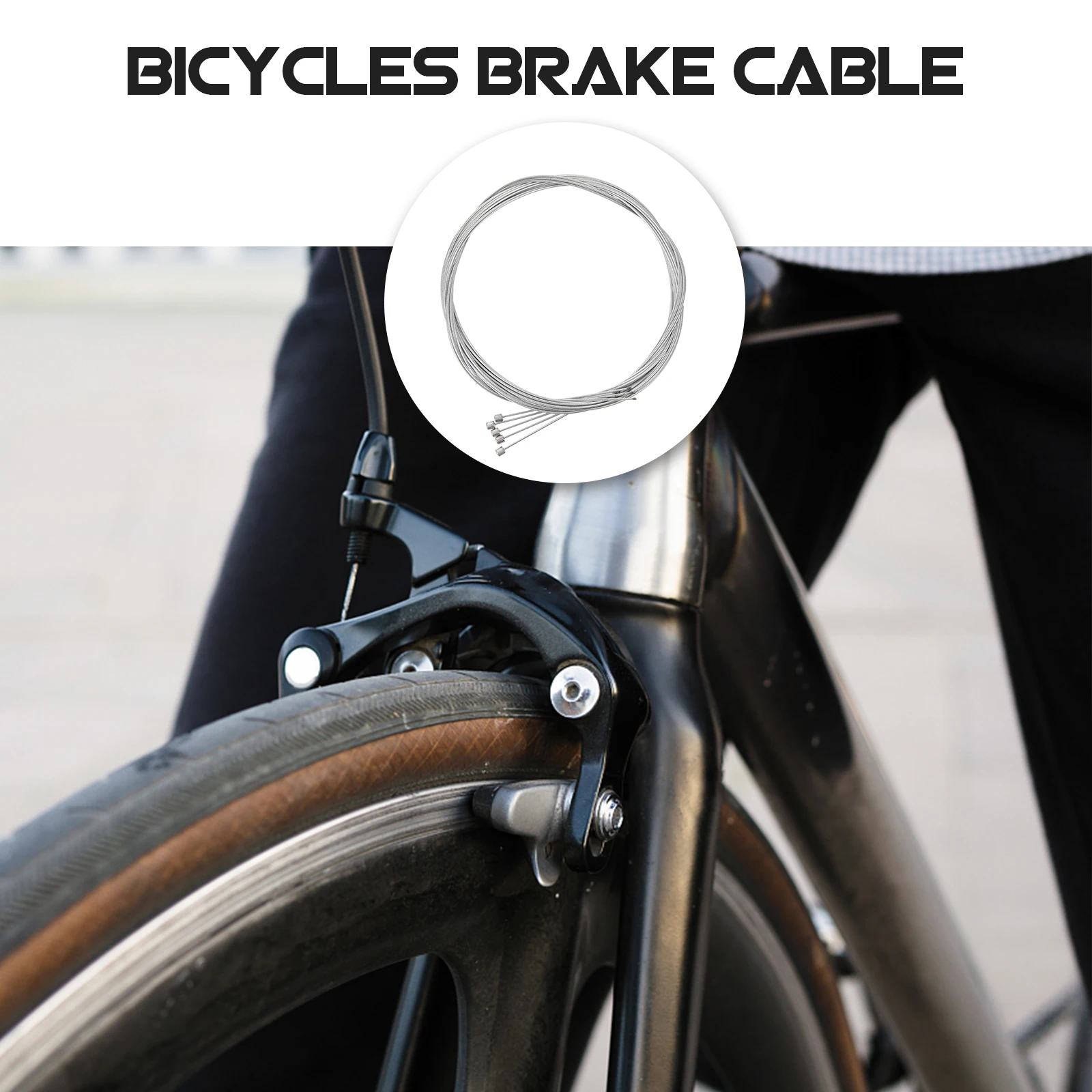 

4Pcs Cycling Brake Lines Replacement Bike Brake Cables Strong Flexible Wire Housing Kit for Road Mountain Bike Front and Rear