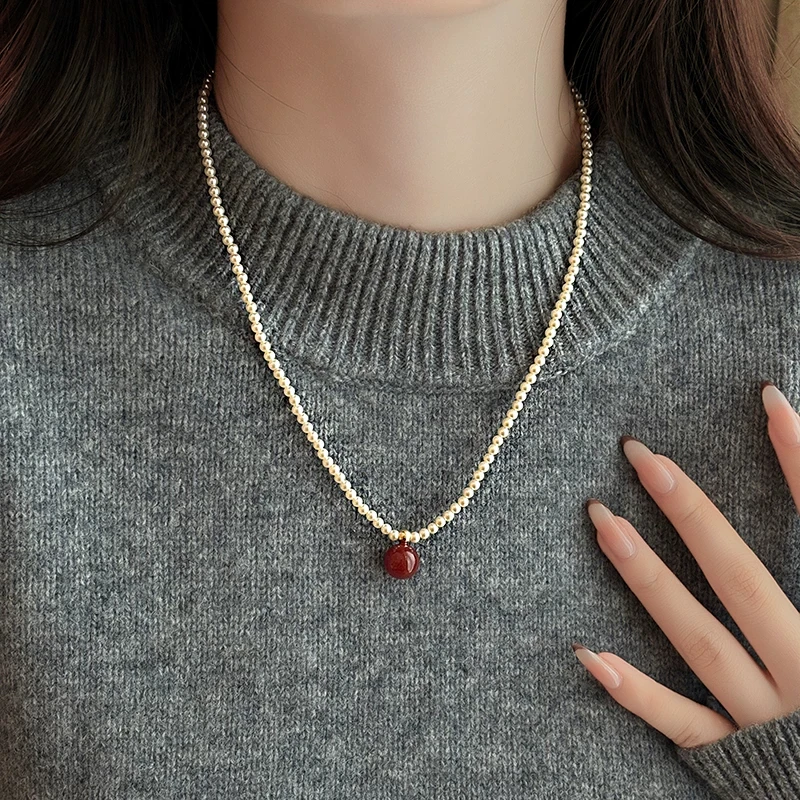 collar-de-perlas-de-Agata-roja-raytimone-para-mujer-cadena-de-lujo-para-sueter-joyeria-elegante-y-minimalista-de-marca