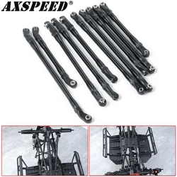 AXSPEED 10 sztuk łączniki ze stopu aluminium linki podwozia i plastikowa końcówka pręta dla 1/10 Axial SCX10 II 90046 RC samochód gąsienicowy