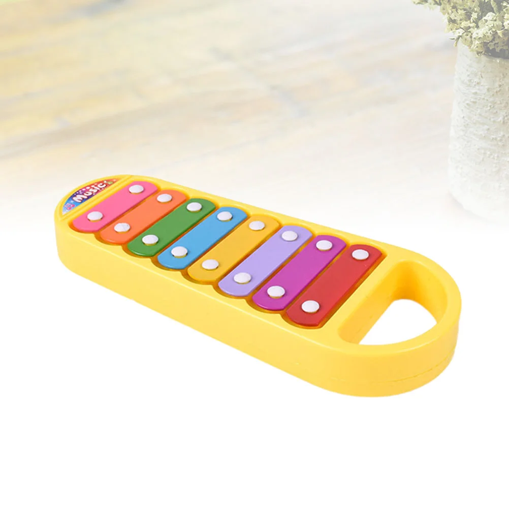 

Cartoon Children's Percussion Toy Eight-tone Hand Knocking on the Piano Hand Knock Xylophone Glockenspiel Kids Infants Musical E