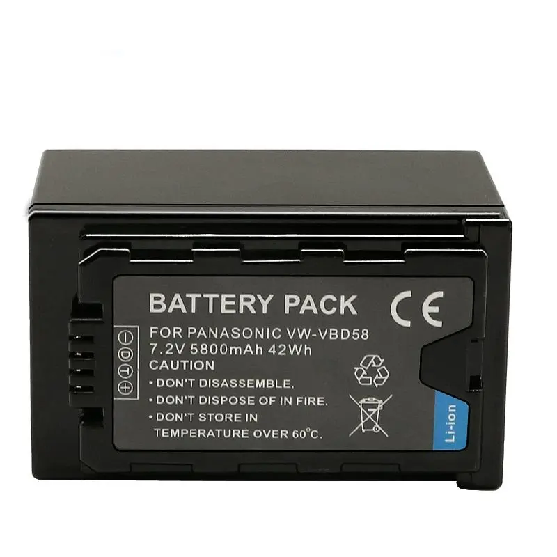 

VW-VBD58 AJ-PX298 HC-MDH2 Camera Rechargeable Lithium Battery Pack