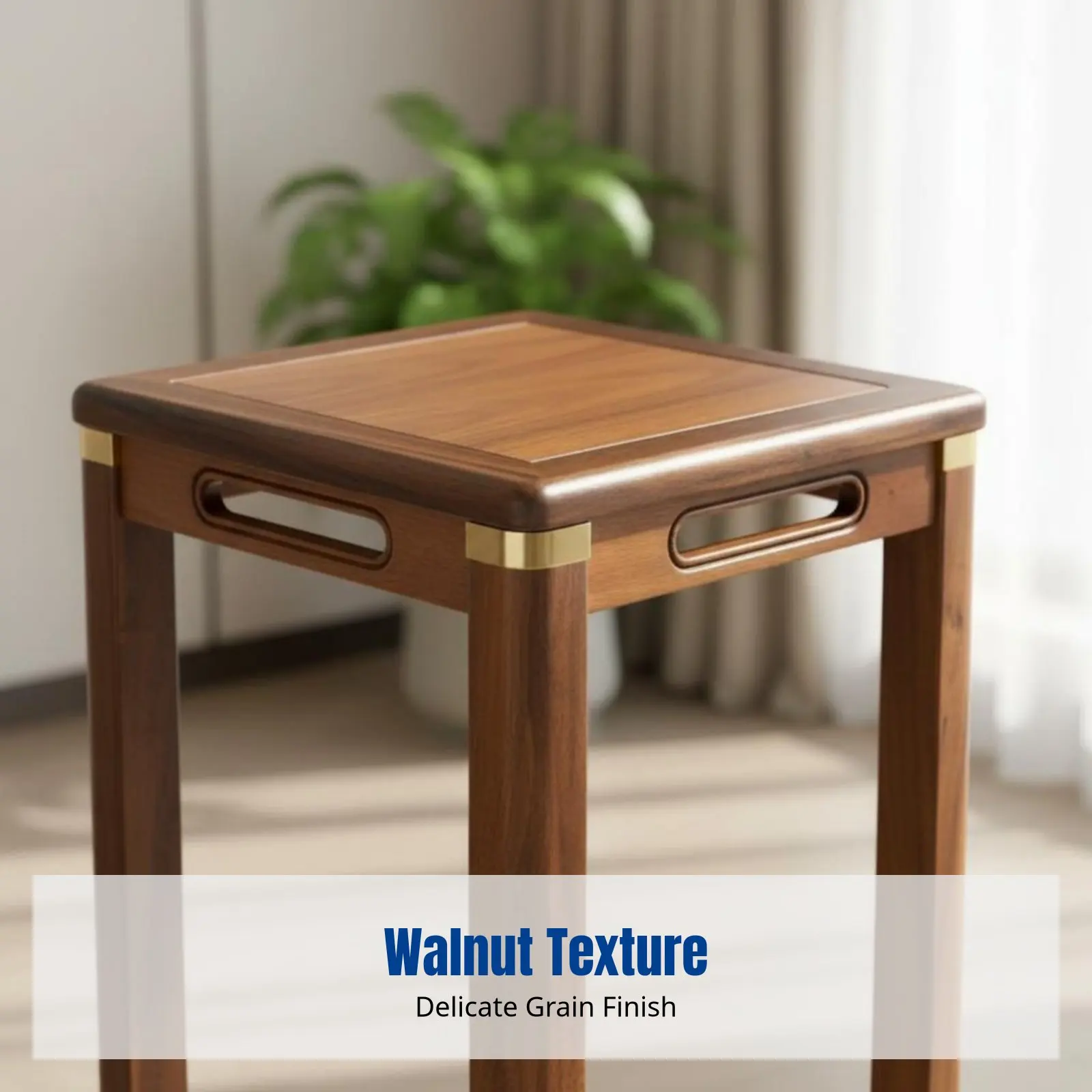 

Прочная деревянная подставка из орехового дерева, новая подставка для цветов в китайском стиле, квадратная полка для бонсай для гостиной, балкона