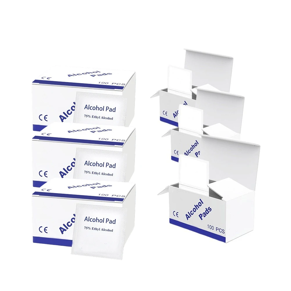 100pcs Disposable For Lint Free Cleaning Wipes For Bare Fiber For Optic Cable for splicer Connector Dust Removal Prep Pads