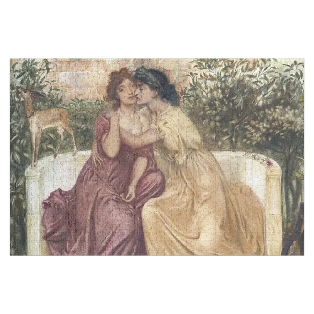 

Sappho and Erinna in a Garden at Mytilene Jigsaw Puzzle Wood Photo Personalized Custom Name Child Toy Puzzle