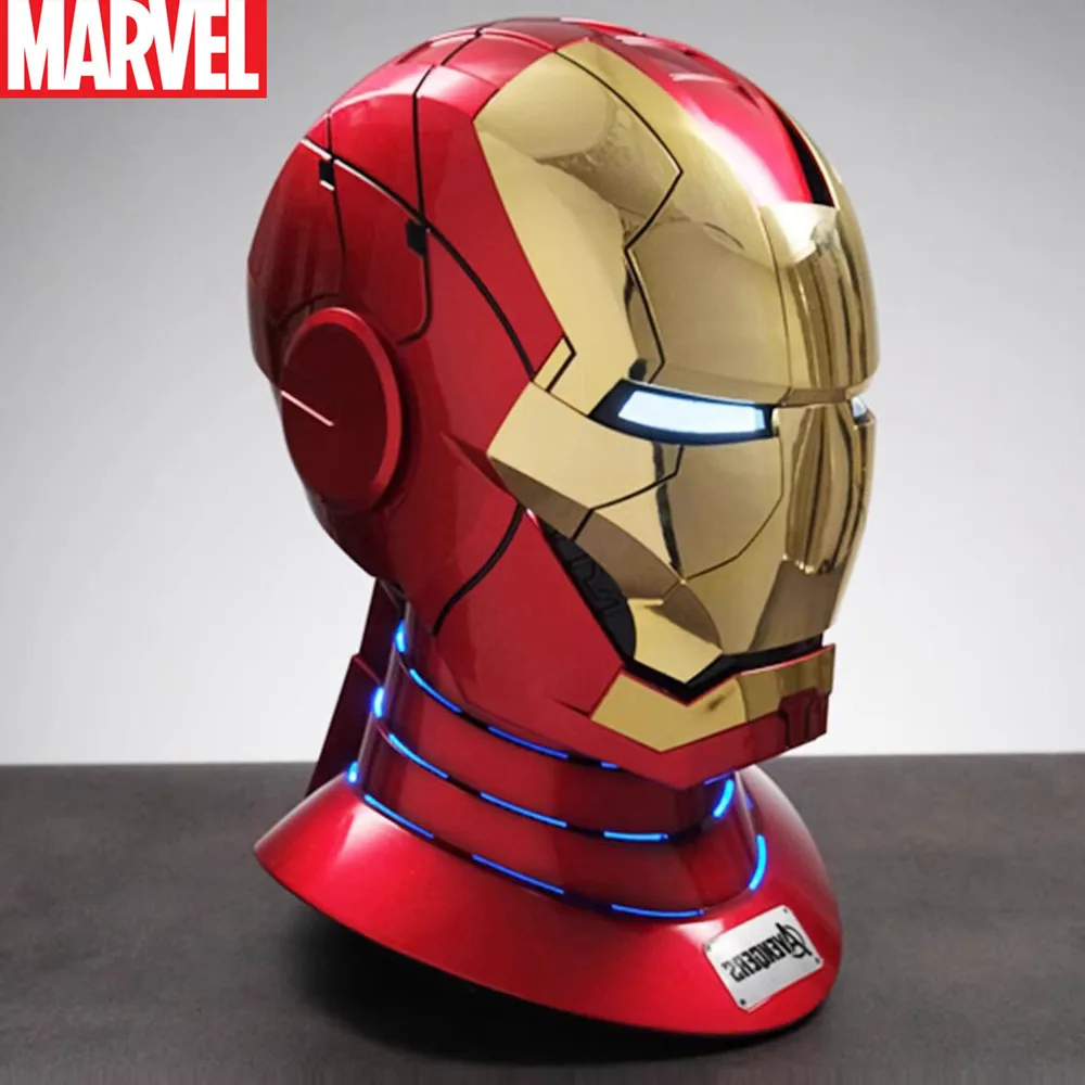 

Marvel Electric Iron Man 1:1 MK5 MK50 Helmet Voice Control Eyes With Light Model Toys For Adult Technology Wearable Xmas Gift